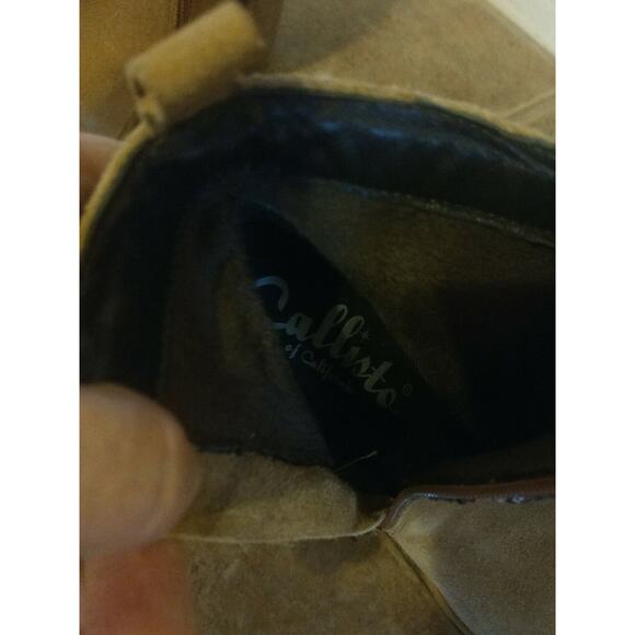 ✿ CALLISTO of California Floral Scarf Suede Leather Boots 7 M CUTE L@@K! - Picture 9 of 10